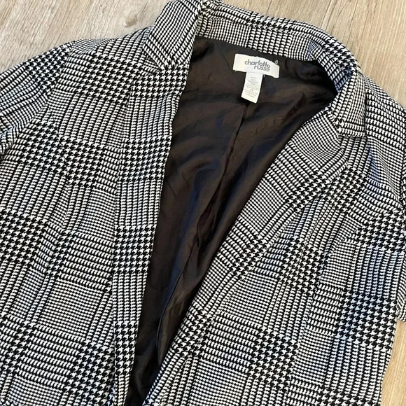 Womens Charlotte Russe Black/White Blazer - M - Picture 2 of 5